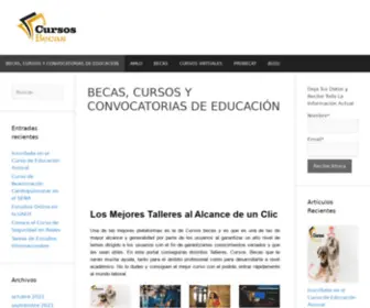 Cursosbecas.com(BECAS, CURSOS Y CONVOCATORIAS DE EDUCACIÓN) Screenshot