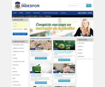 Cursosindesfor.com.br(Cursos grátis online com certificado) Screenshot