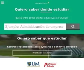 Cursosycarreras.com.uy(El buscador de Carreras Universitarias) Screenshot