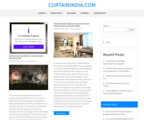 Curtainindia.com(Curtain India) Screenshot