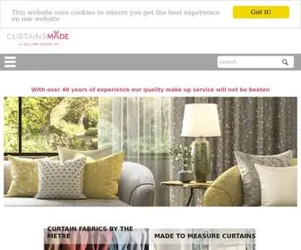 Curtainsandfabricsonline.com(Made To Measure Curtains & Fabrics) Screenshot