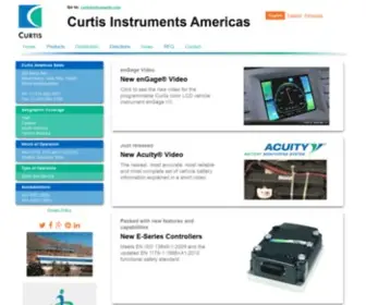 Curtisamericas.com(Curtis Instruments Americas) Screenshot