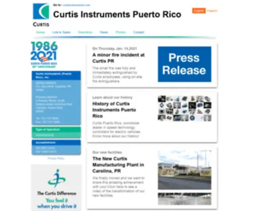 Curtisinstpr.com(Curtis Instruments Puerto Rico) Screenshot