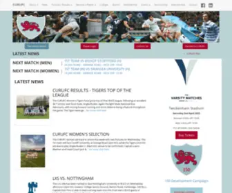 Curufc.com(The Official Cambridge University Rugby Union Football Club) Screenshot