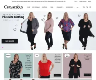 Curvaceous.com.au(Buy Plus Size clothing Online Penrith Generous Sizes tops dresses) Screenshot