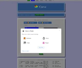 Curve.fi(Curve is an exchange liquidity pool on Ethereum designed for) Screenshot