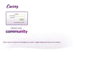 Curvescommunity.com(CurvesCommunity Login) Screenshot