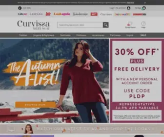 Curvissa.co.uk(Plus Size Clothing for Women in Sizes) Screenshot