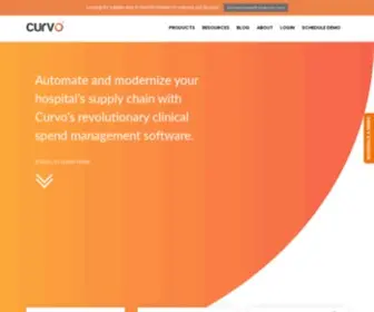 Curvolabs.com(Clinical Spend Management for Hospital Supply Chains) Screenshot