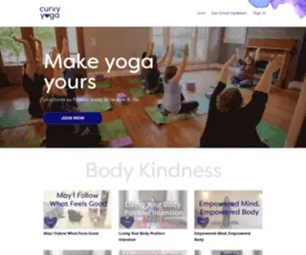 Curvyyoga.com(Curvy Yoga) Screenshot