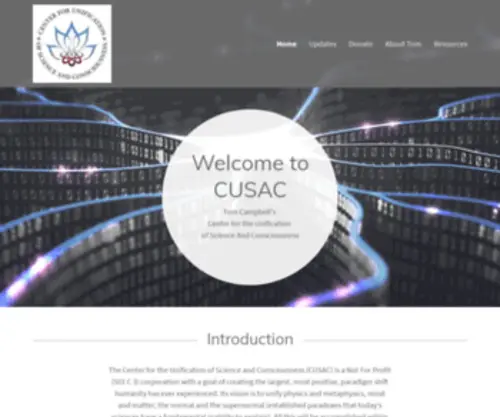 Cusac.org(Center for the Unification of Science And Consciousness) Screenshot