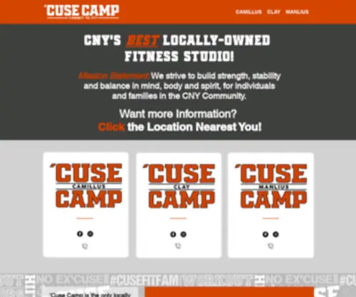 Cusecamps.com(‘Cuse Camp) Screenshot