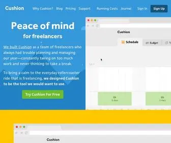 Cushionapp.com(Peace of mind for freelancers) Screenshot