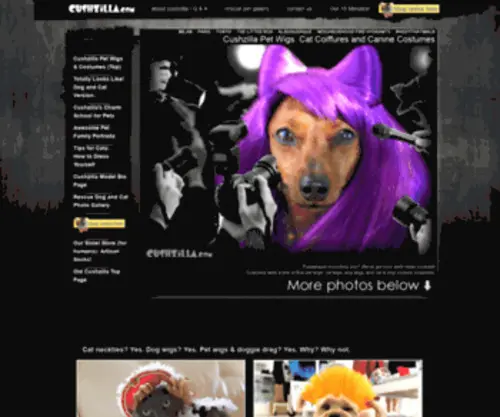 CushZilla.com(Pet wigs from Cushzilla) Screenshot