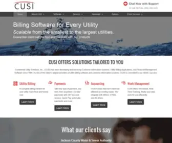 Cusi.com(Industry Leading Utility Billing Software & Services) Screenshot