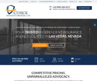 Cusickbrokers.com(Insurance Agency in Las Vegas NV) Screenshot