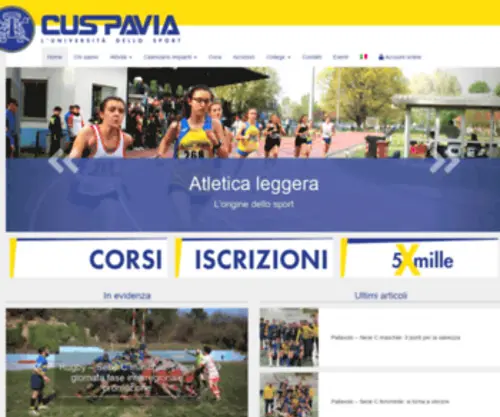 Cuspavia.org(Cus Pavia) Screenshot