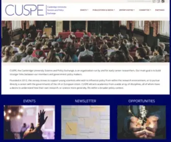 Cuspe.org(Cambridge University Science and Policy Exchange) Screenshot