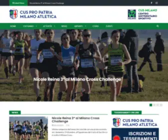 Cuspropatriamilano.it(Atletica Leggera) Screenshot