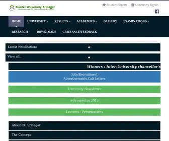 Cusrinagar.edu.in(Cluster University Srinagar) Screenshot