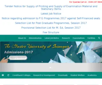 Cusrinagar.org(CU Srinagar ( Cluster University)) Screenshot