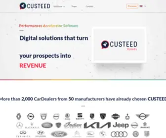 Custeed.com(Logiciel de fidélisation pour les pros de la mobilité) Screenshot