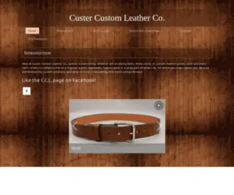 Custercustomleather.com(Custer Custom Leather Co.(CCL)) Screenshot
