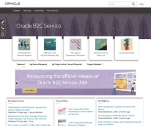 Custhelp.com(Oracle B2C Service) Screenshot