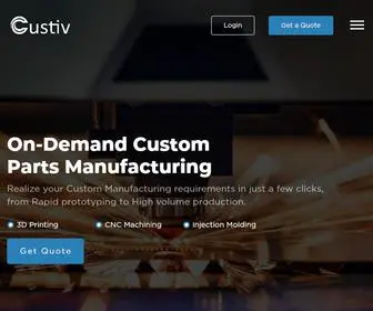 Custiv.com(On-Demand Manufacturing) Screenshot