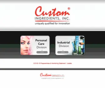 Custoblend.com(Custom Ingredients LLC) Screenshot