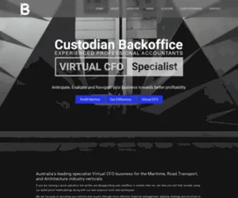 Custodianbackoffice.com(Australia’s leading specialist Virtual CFO business for the Maritime) Screenshot