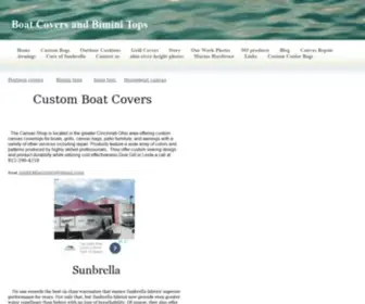 Custom-Boat-Covers.com(Canvas boat cover Shop) Screenshot