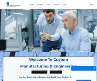 Custom-MFG-ENG.com(Custom Manufacturing & Engineering Inc) Screenshot