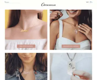 Custom-Necklace.com(Personalized Cheap Jewelry) Screenshot