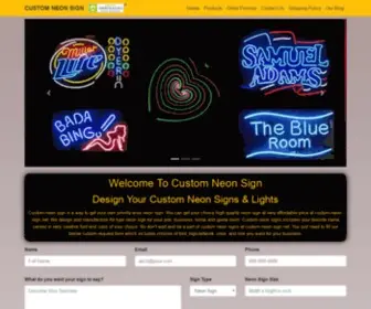 Custom-Neon-Sign.net(Custom neon signs and Lights) Screenshot