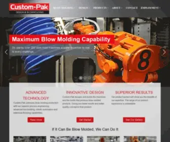 Custom-Pak.com(Design & Blowmolding) Screenshot
