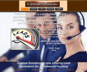 Custom-Solutions.net(Business Broker Lead Generation) Screenshot