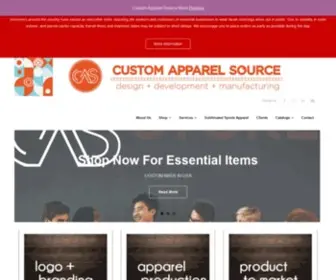 Customapparelsource.net(Custom Apparel Source) Screenshot