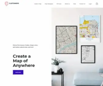 Customaps.com(Create a Poster Map) Screenshot