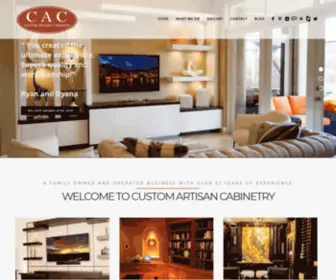 Customartisancabinetry.com(CAC Custom Entertainment Center Boca Raton) Screenshot