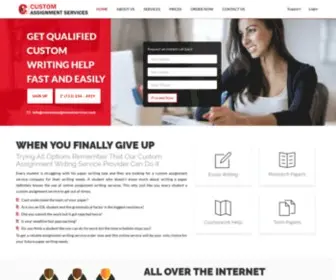 Customassignmentservices.com(Custom Assignment Writing Services at a Lowest Prices Guaranteed) Screenshot