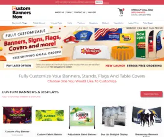 Custombannersnow.com(Custom Banners Now) Screenshot