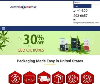 Customboxeszone.com(Custom Boxes with Logo) Screenshot