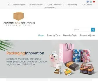 Customboxsolutions.com(Custom Box Printing) Screenshot