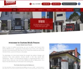 Custombrickfences.com.au(Custom Made Fence Panels) Screenshot