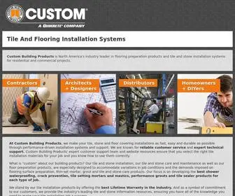 Custombuildingproducts.com(Tile and Flooring Installation Systems) Screenshot