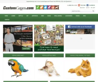 Customcages.com(Custom Cages Online Catalog) Screenshot