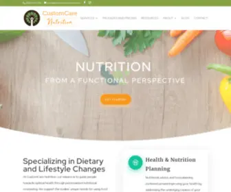 Customcarenutrition.com(CustomCare Nutrition) Screenshot