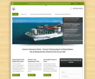 Customclearingdubai.com(Custom Clearing Agent in Dubai/Sharjah/Ajman) Screenshot