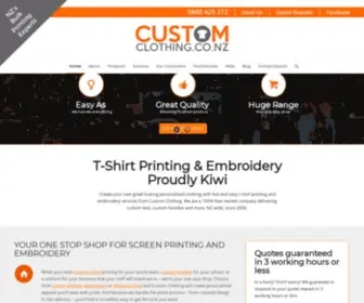 Customclothing.co.nz(T-Shirt Printing & Embroidery NZ) Screenshot